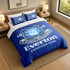 3-Piece Bed Sheet Set with Everton FC Design, 1 Flat Sheet and 2 Pillowcases for Bedroom