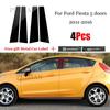 4 шт., автомобильное черное зеркало, средняя колонна, отделка окна ПК, наклейка на стойку до н. э., наклейка для Ford Fiesta 5 дверей 2011 12 13 14 15 2016