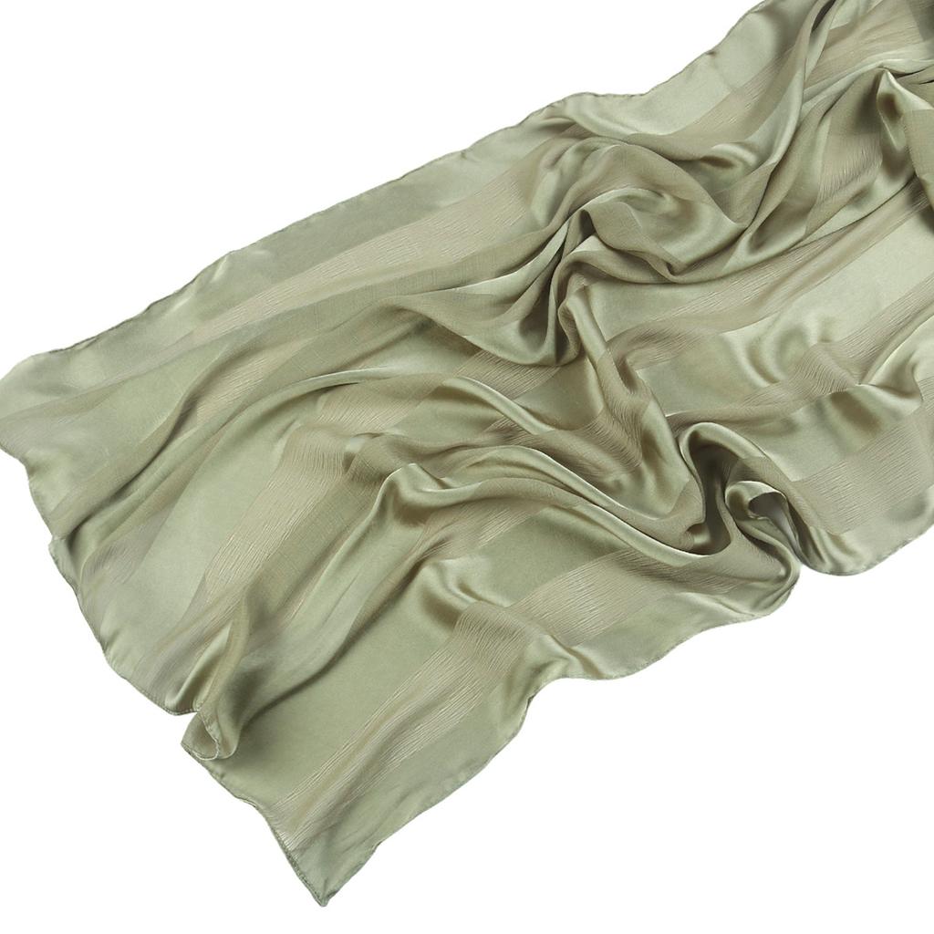 Women'S Hijab Shawl Pleated Chiffon With Stripes Natural Wrinkle Middle East Dubai Hijab