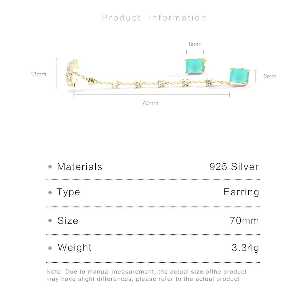 ANDYWEN Серьги-гвоздики из стерлингового серебра 925 пробы с турмалином и цирконием, длинная цепочка, длинные серьги с цирконием, роскошные ювелирные украшения, подарок
