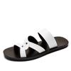 Fashion Men Shoes Fashion Summer Men Shoes Vintage Italian Flats Casual Non-slip Beach Sandals Leather Flip Flop Slippers Flats Sandals