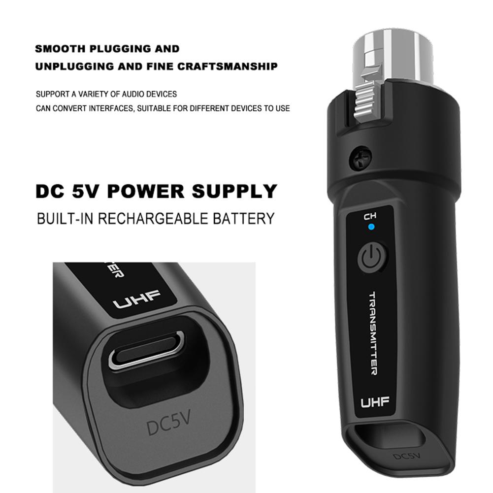 Беспроводной UHF XLR Передатчик и Приемник Беспроводная Микрофонная Система для Динамического/Конденсаторного Микрофона Для Электрогитары/Бас-гитары и Многого Другого