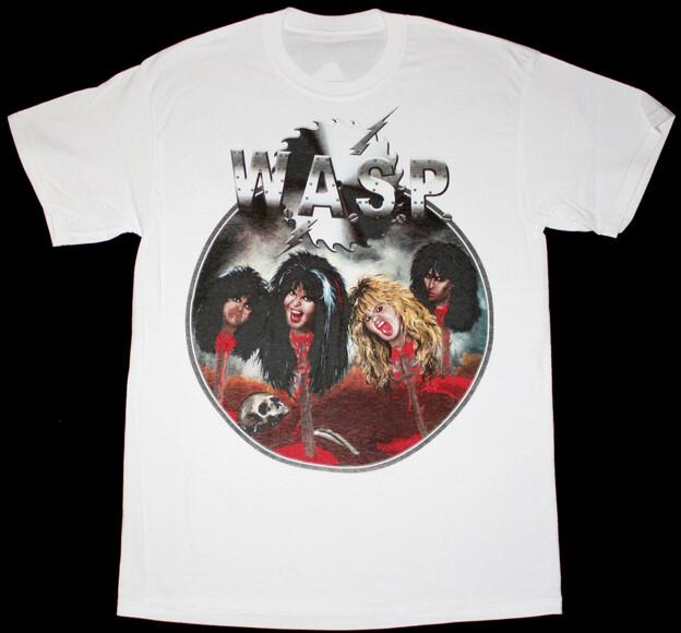 Vintage W.A.S.P. HEADS Short SLeeve Cotton White Men S-234XL T-shirt Unisex T-Shirt