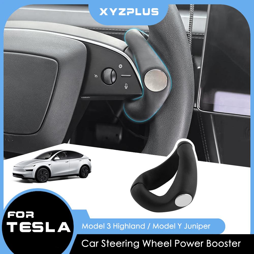 For Tesla Model Y Juniper Model 3 Highland 2025 2026 Car Turning Steering Wheel Power Booster Spinner Knob Safety Accessories