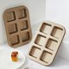Non-stick Brownie Cake Pan 6 Cavities Bread Mold Kitchen Accessory Muffin Cake Baking Tray  Pudding