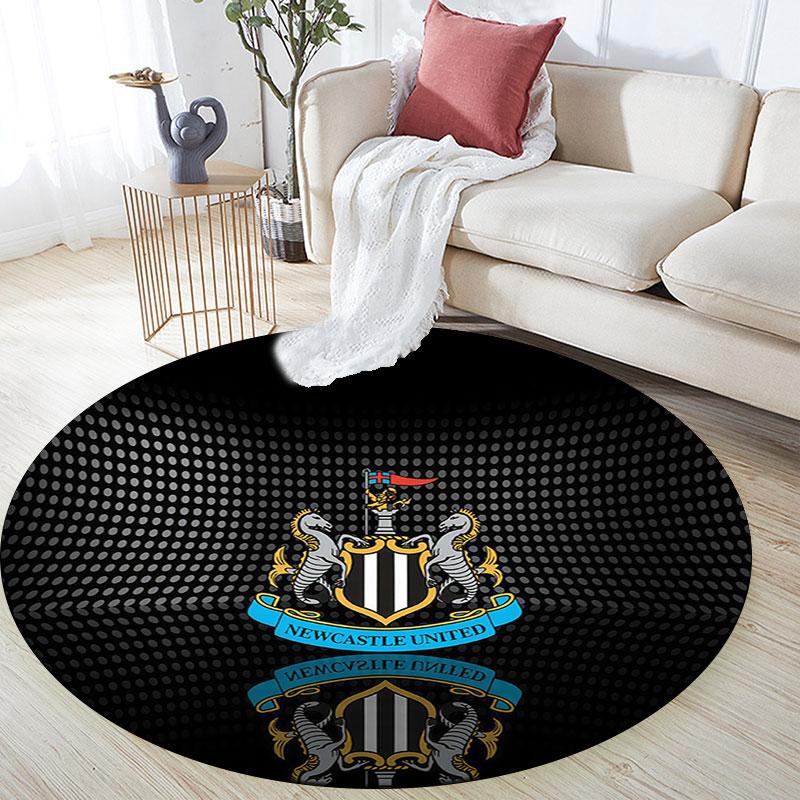 Newcastle United,Round Area Rug,Carpet Rug for Living Room Bedroom Sofa Playroom Decor,Non-slip Floor Mat