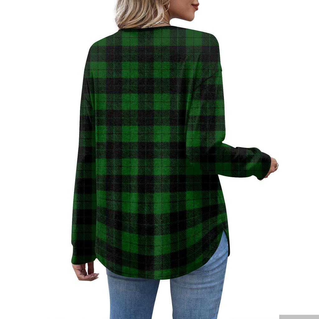 Женский модный топ с длинными рукавами в стиле ретро с принтом