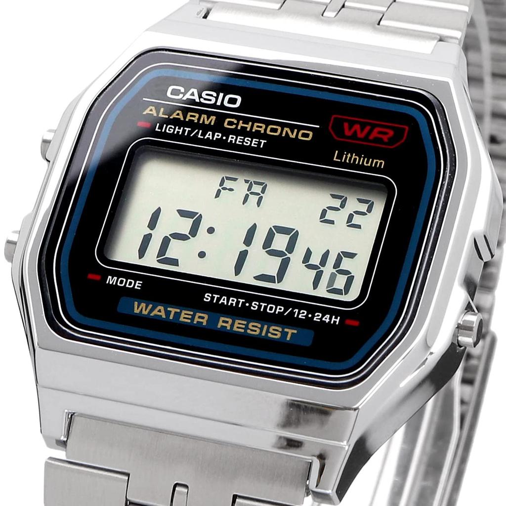 Casio СТАНДАРТНЫЕ Дешевые цифровые серебристые часы Casio для унисекс, Мужские/Женские A159W-N1 [Б/У]