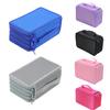 Four-Layer Pencil Bag Solid Color Square 72 Holes Large Capacity Stationery Box