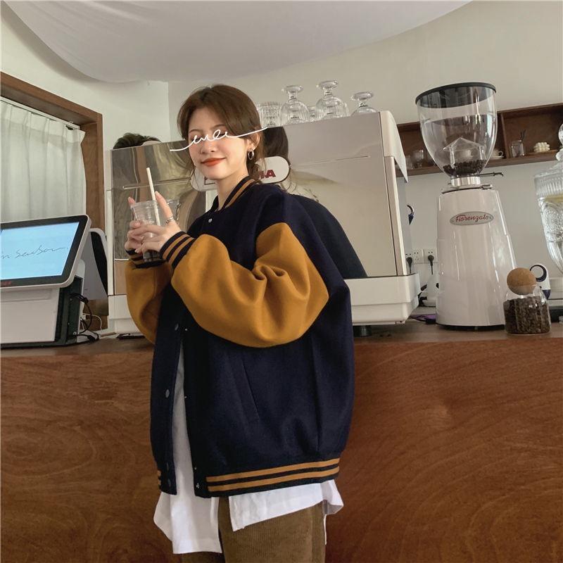 Бейсбольная куртка с флисовой толстовкой Женская куртка Кардиган Топ