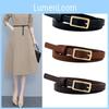 Womens Black Pu Leather Waist Belt With Pin Buckle For Work And Weekend Looks