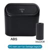 Car Trash Can with Lid Hanging Dustbin Garbage Box Car Interior Storage Case Trash Door Seat Clip Stand Holder Car Accessories