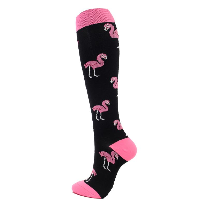 HYSAIXIA Compression Socks Funny Pattern Animals Sheep Monkey Music Cat Men Women Pressure Stockings Knee High Run Sport Socks