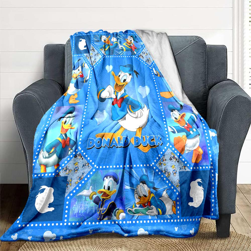 1Pc Donald Duck Adventures Blanket Soft And Comfortable Casual Warm Camping Travel Christmas Halloween Xmas Gift M924166