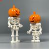 Нетоксичные Moc Кирпичи DIY Черно-Белый Тыква Скелет Череп Сборка Фигурка Образовательные Строительные Блоки Детские Игрушки Подарки