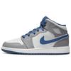 Детские кроссовки Air 1 Mid GS Cement True Blue Серо-цементно-серый белый DQ8423-014