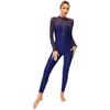 Jazz Dance Jumpsuit Rhythmic Gymnastics Stage Performance Wear Figure Skating Gymnastics Dance Costume Women Rhinestone Open Back Jumpsuit