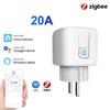 Zigbee Smart Socket Eu 20a Wifi Smart Plug Power Outlet With Power Monitoring Voice Control Via Alexa Google Home Yandex