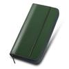 Long Made In Tochigi Made by Top Wallet Genuine Large YKK Wallet Men's Wallet, Japan, Leather, Craftsmen, Leather, Capacity, Zipper, Men's (green)