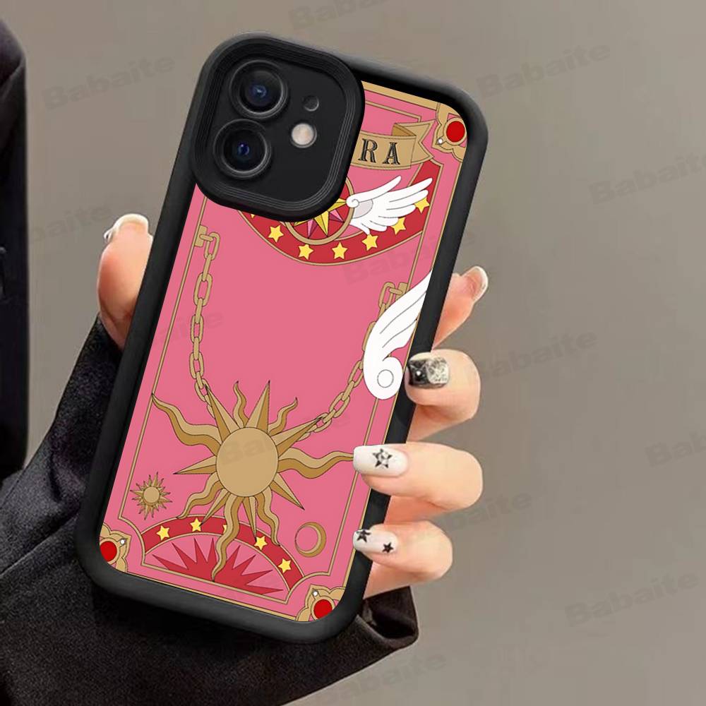 Чехол для телефона CardcaptorS S-Sakura из аниме для IPhone 16 15 14 Plus 13 12 11 17 Pro Max Pro Мягкий чехол