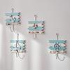 Coat Hook with Hanging Holes No Drilling Needed Hooks Marine Style Iron Wall Hook for Entryway Bathroom Kitchen Keys