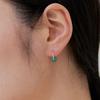 OR D`OR Natural Jade Round Earrings (925 Silver)