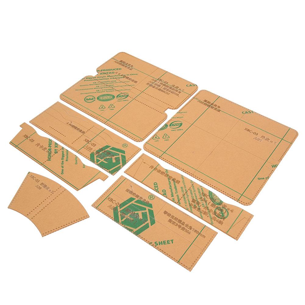 Clear Acrylic Template Set Wallet Handbag Making Stencil Leather Craft Tool