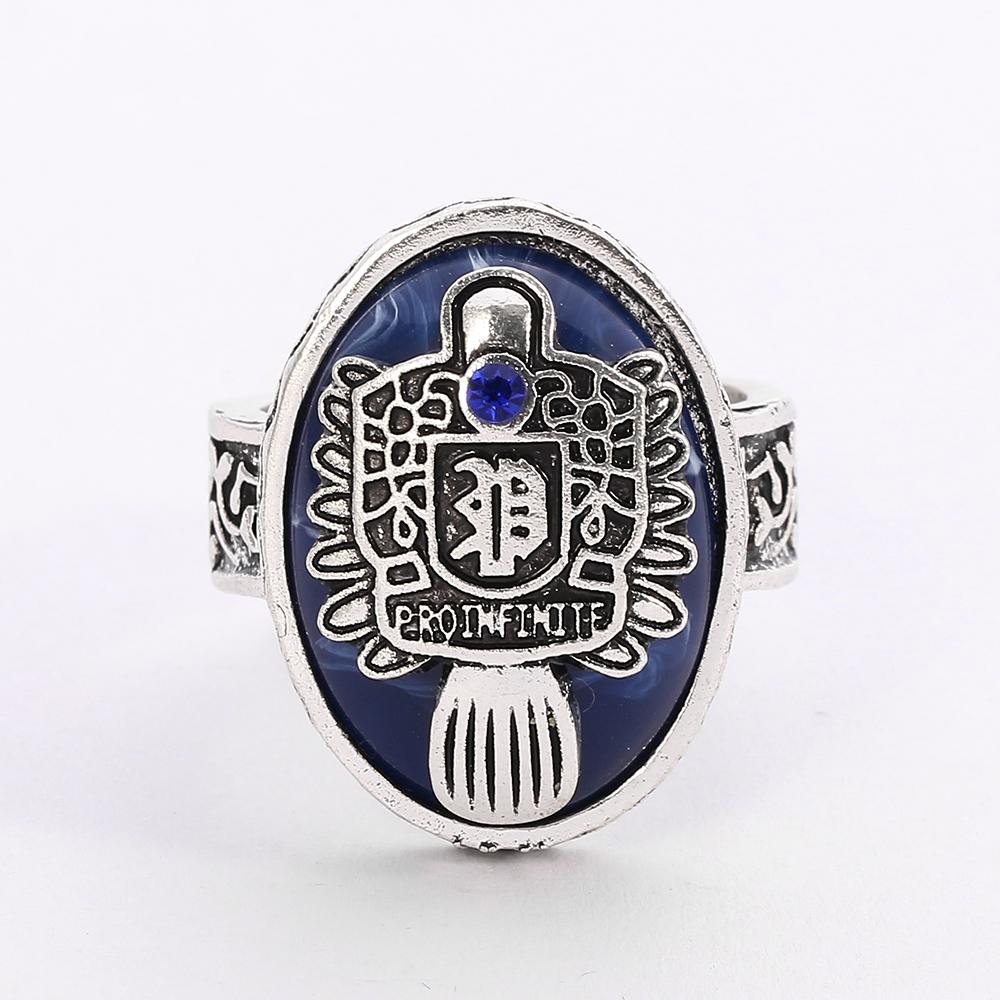 Дневники вампира Кольцо А-Я 26 Букв Для Женщин и Мужчин Алфавитные Инициалы Готическая Бижутерия Сальваторе Дэймон Возрожденный Кольцо Дневного Света