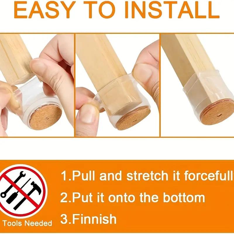 Защитные чехлы для ног стула, 24 шт.: Защитите свои паркетные полы от царапин и шума!