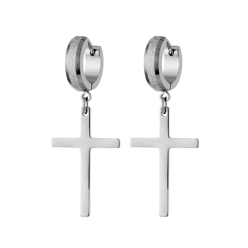 Серьги-кольца с глазурью, простые украшения в форме креста для ушей для женщин и мужчин, аксессуары для вечеринок в стиле панк
