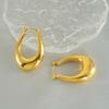 Модные французские ретро-серьги из нержавеющей стали, персонализированные универсальные серьги из титановой стали в форме буквы U для женщин