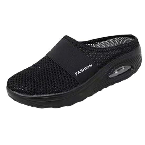 Модные прочные женские уличные дышащие прогулочные тапочки с круглым носком для отдыха