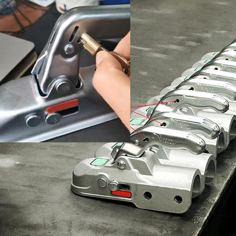 Trailer Coupling Lock with Keys Reliable Theft Prevention Sturdy Rust-resistance Compatible for Caravans RVs Truck Boats