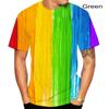 New Fashion Rainbow Flag 3d Print T-shirt Summer Fashion Men's Round Neck Casual Short Sleeve Shirt Hip-hop Street Style Unisex T-shirt Sports Top