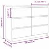 VidaXL Буфет белый 100x35x76 см инженерное дерево, шкаф для хранения, мебель для прихожей, приставной столик, мебель 3328498