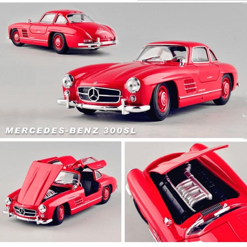WELLY 1/24 Mercedes Benz 300SL Сплав Масштабная Модель Автомобиля Модель Литой Металл Статическая Коллекция Детская Игрушечная Машина Транспортные Средства Подарки
