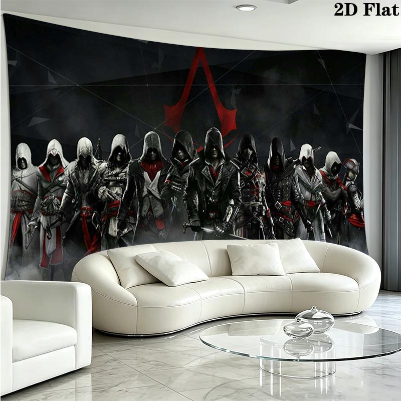 Стена Гобелен Assassin Creed Эстетичный Настенный Повес Печатная Ткань Одеяло Декоративные Гобелены для Спальни Гостиной Домашний Декор