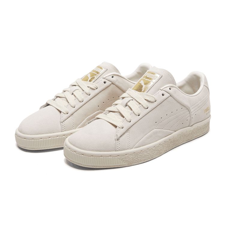 Puma Замшевые Туфли с Вырезом Небесно-Белые Унисекс Повседневные 370082-01