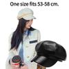 1PC PU leather octagonal hat duck tongue Korean version tide spring retro British style hat women's versatile beret