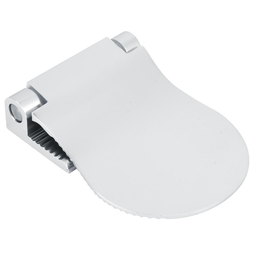 Aluminum Construction Non Slip Foot Pedal Silver/Black Foldable Foot Pedal Hallway Use