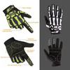 Перчатки с полными пальцами с принтом скелета, теплые спортивные перчатки для велоспорта, мужские и женские перчатки с черепом, противоскользящие варежки, велосипедное оборудование
