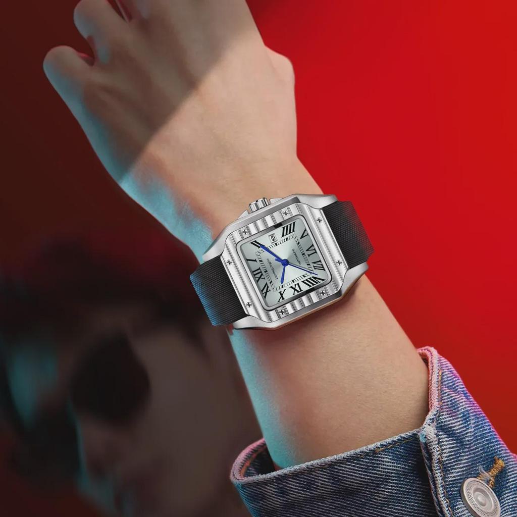 Santos Striped Duke of Lorraine 1982 Автоматические механические мужские часы