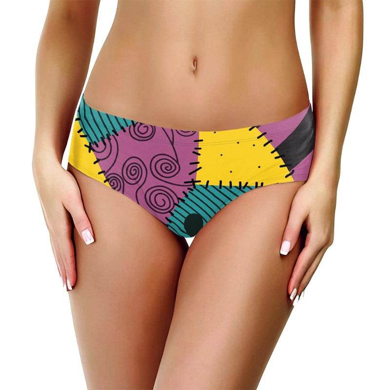 Хэллоуин женские трусики поставка цифровая печать сексуальные трусики забавные трусики с паутиной