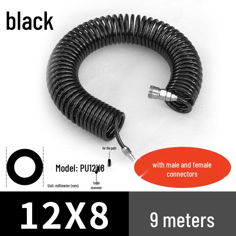 High-Pressure Retractable Air Hose with Quick Couplings