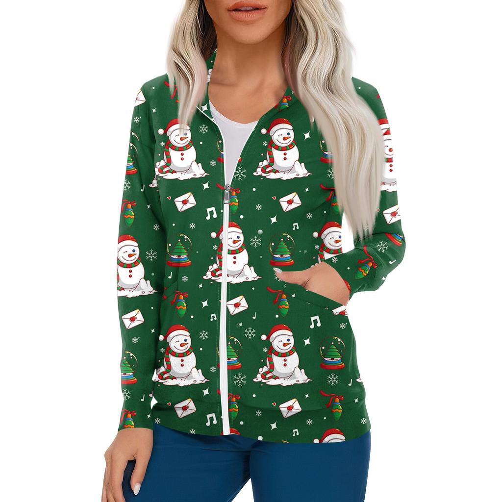 Women Long Sleeve Pattern Pocket Working Stand-up Collar Single-breasted Protective Overalls Cardigan Jacket Top