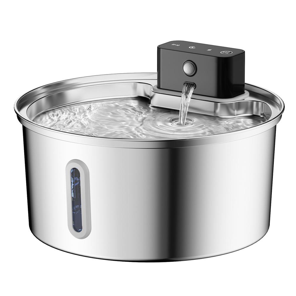 Нержавеющая сталь беспроводной датчик подзарядки автоматический фонтан для собак питьевой воды для кошек поилка для собак 3 л 5 В USB миска-дозатор для домашних животных