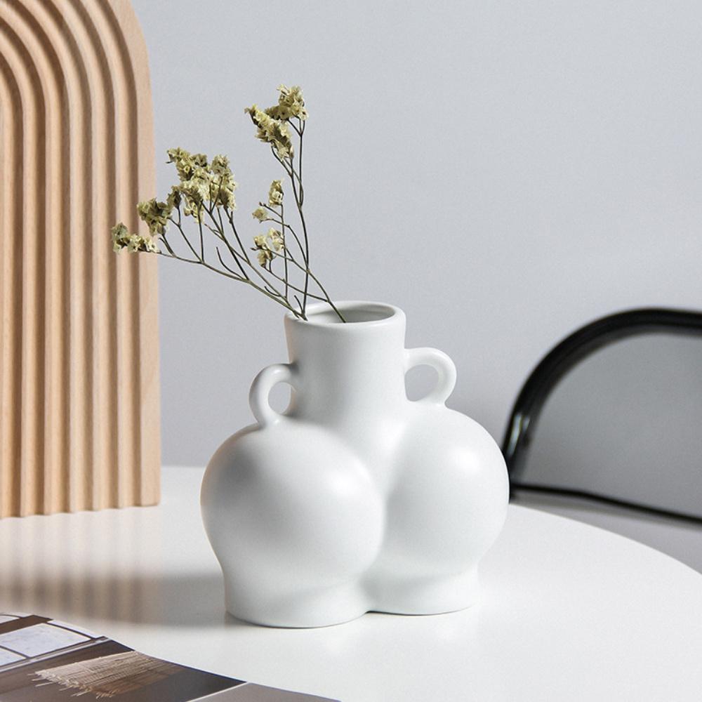 Женская ваза с обнаженным дном, женское обнаженное тело, цветочный горшок, керамический декор