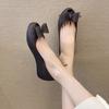 Модные женские сандалии с пластиковыми башмаками Peep Toe, симпатичные сандалии Jelly, женские летние туфли 2024 года на резиновой подошве с бабочкой