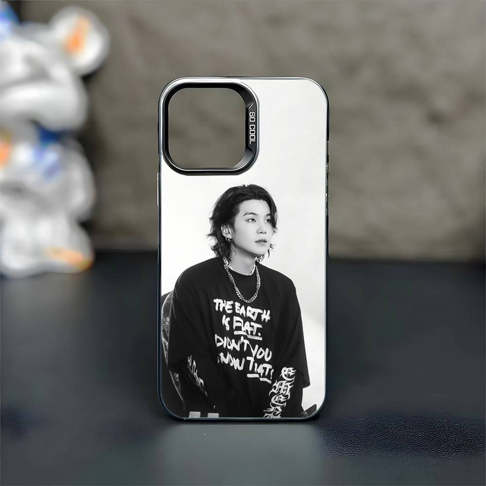 Чехол для телефона A-Agust D Yoongi S-Suga Для iPhone17,16,15,14,13,12,11 Plus,Pro Max Черный Матовый Ударопрочный Чехол