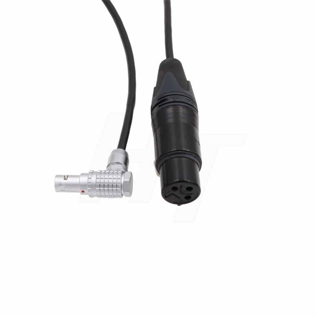HangTon Audio Cable for ARRI Alexa 35 and Mini LF Camera Microphone Recorders, XLR 3-Pin To Right-Angle 6-Pin, 60cm